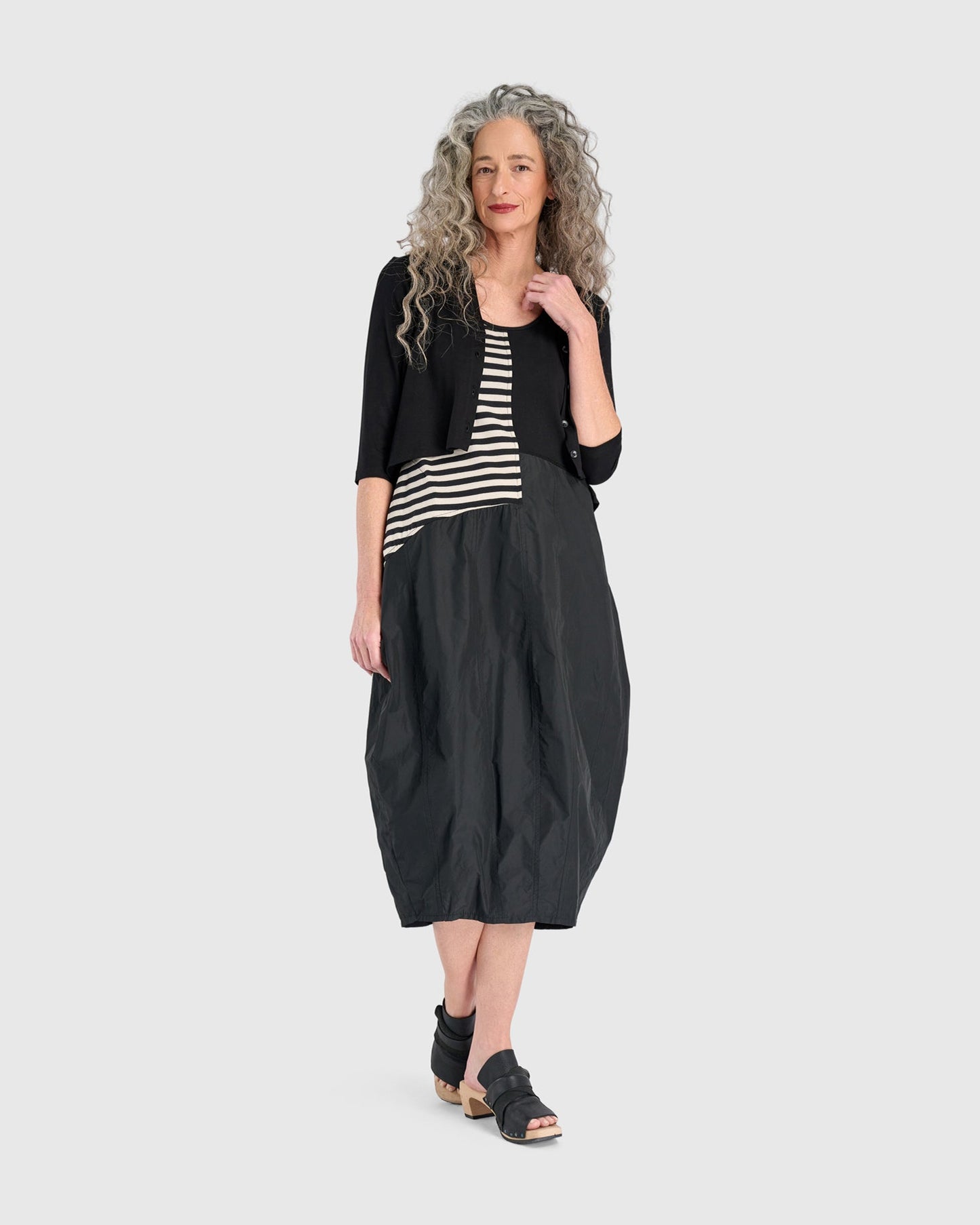 Urban Motion Tank Cocoon Dress, Stripes