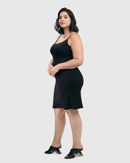 Essential Jersey Slip Dress, Black