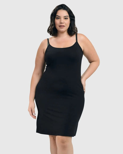 Essential Jersey Slip Dress, Black