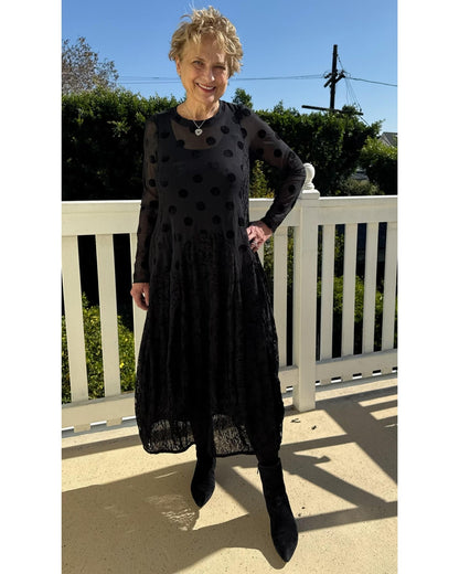 Jolie Mesh Dress, Black