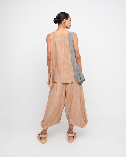 Ozai N Ku Laurel Reversible Tank, Taupe/Caramel