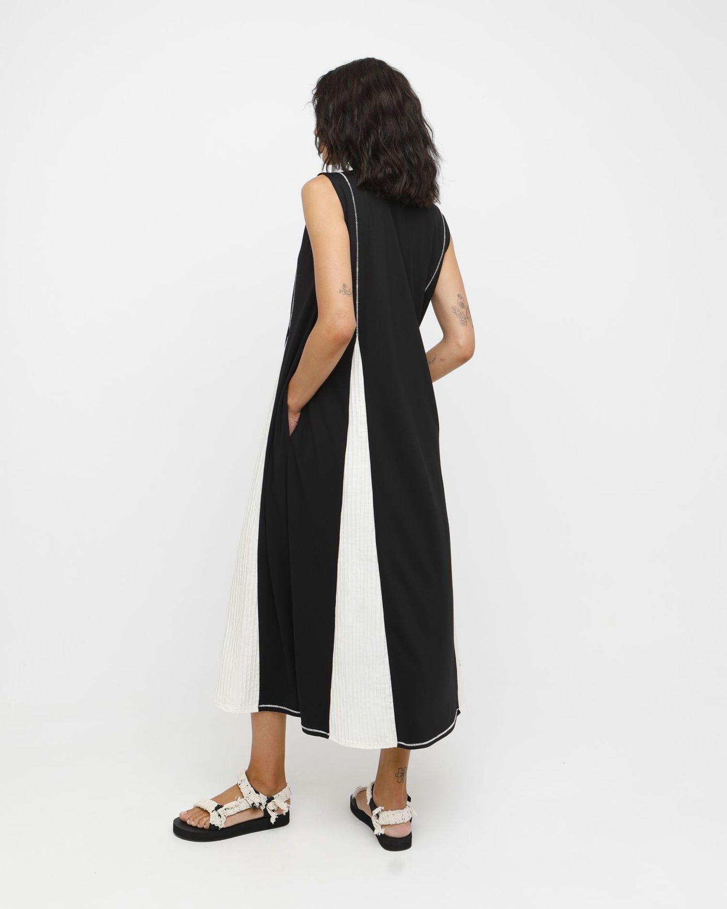Ozai N Ku Nero A-line Dress, Black/Vanilla