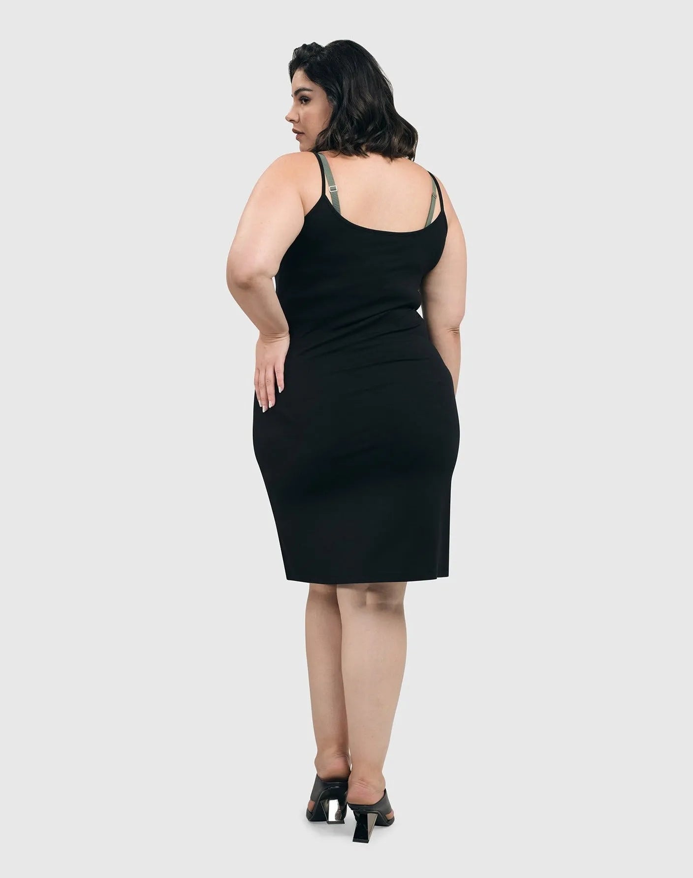 Essential Jersey Slip Dress, Black