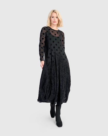 Jolie Mesh Dress, Black