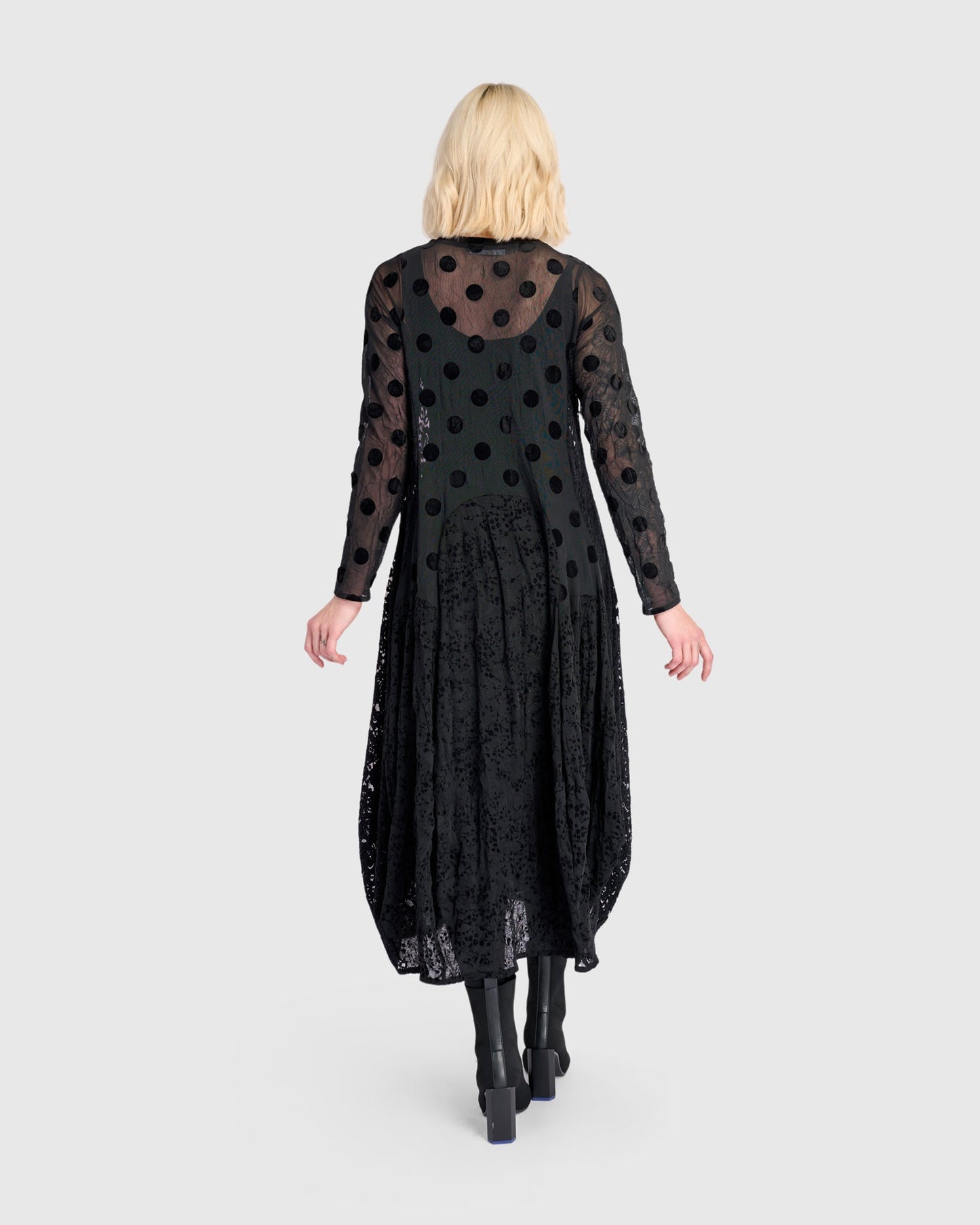 Jolie Mesh Dress, Black