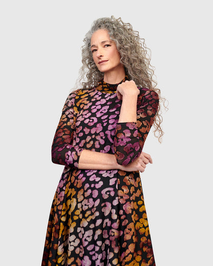 Ember Mockneck Cocoon Dress, Bloom