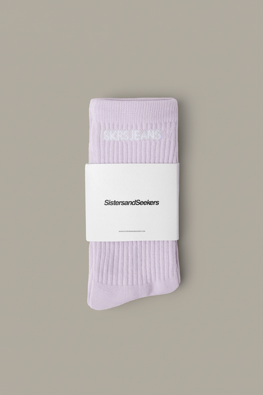 SKRS Classic Crew Socks in Lilac