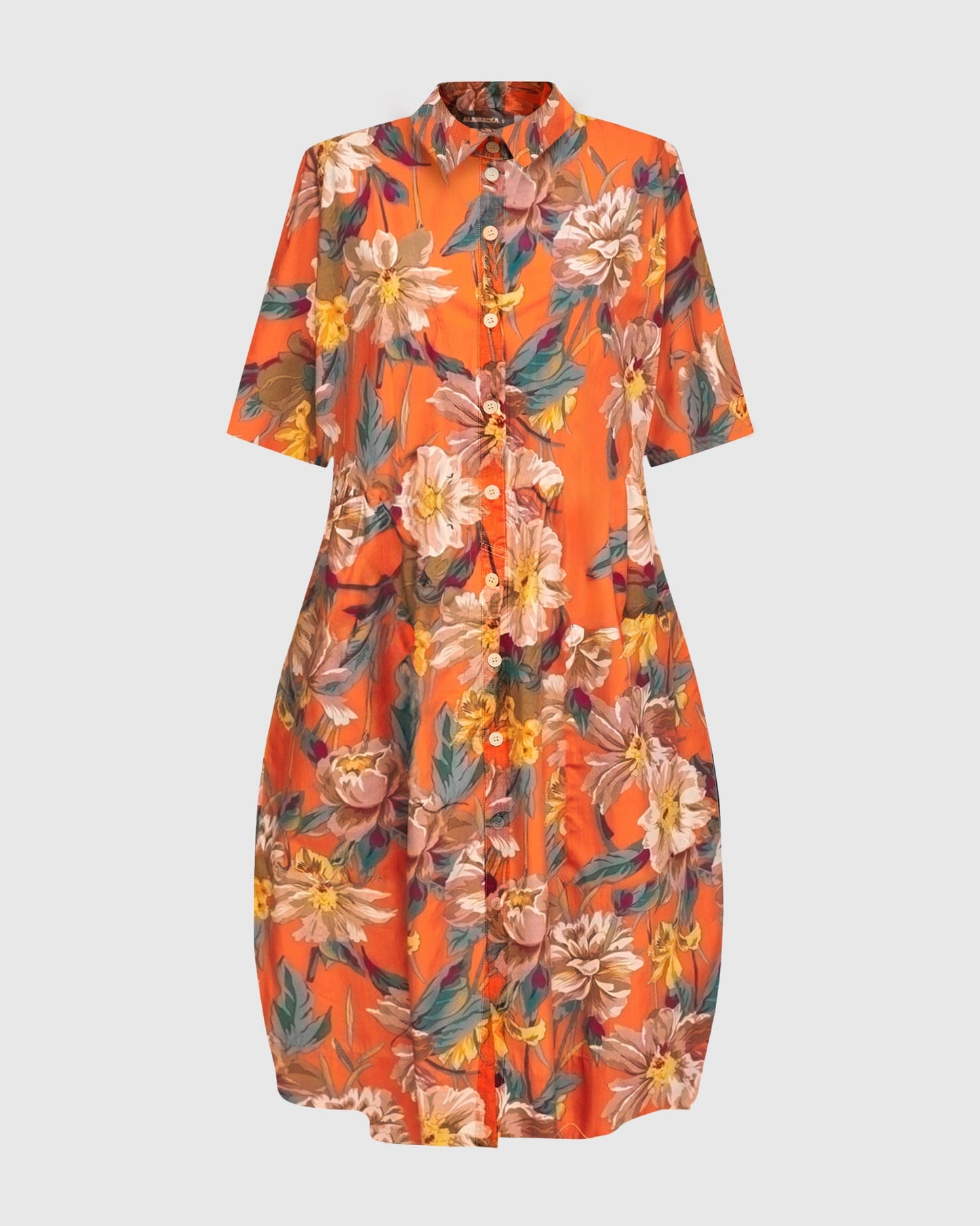 Barb Cotton Shirtdress, Garden