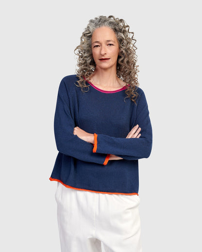 Gigi Sweater, Navy